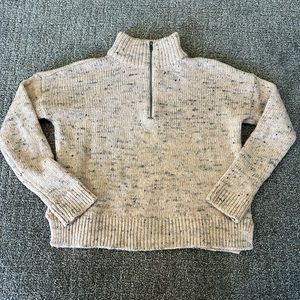 Madewell Women's Half-Zip Popover Sweater in Pink Size XS